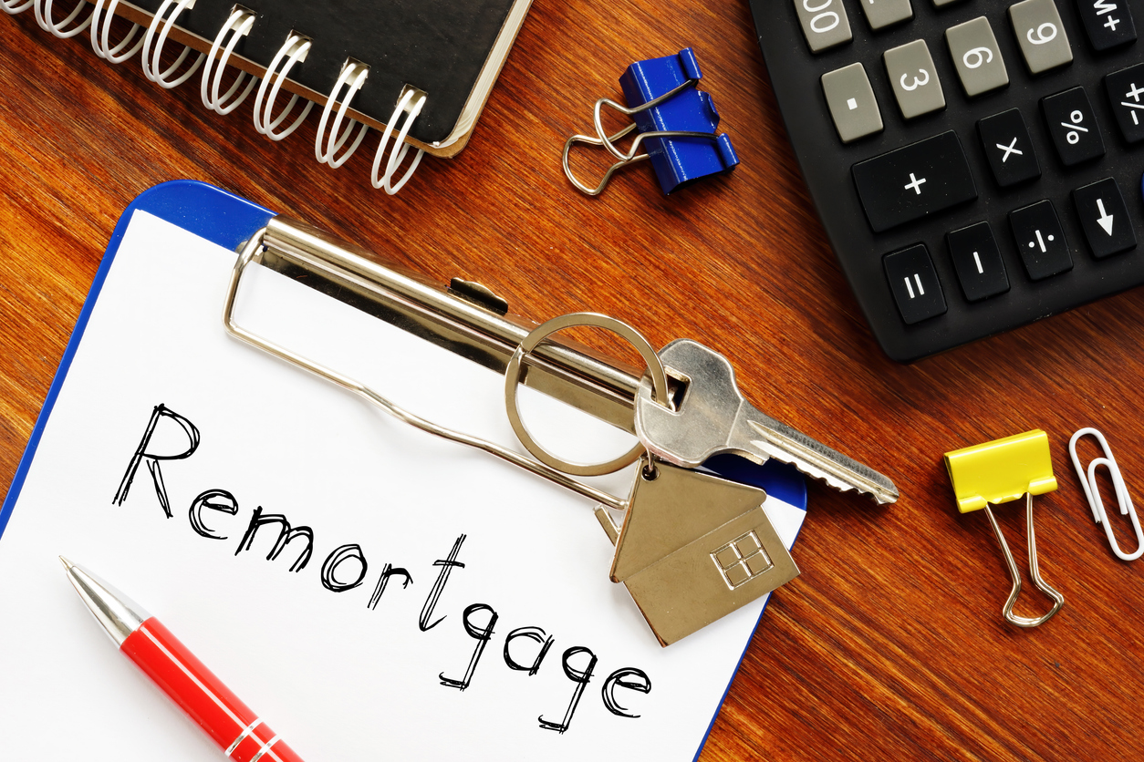Remortgage is shown on the business photo using the text Remortgaging as a landlord
